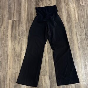 Motherhood Elegant Black Wide Leg Pants